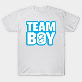 Team Boy Baby Shower Gender Reveal Party Blue T-Shirt